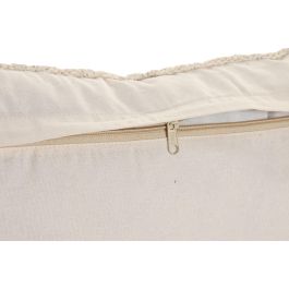 DKD Home Decor Pack de 2 Cojines Boho de Algodón Crudo 30x50 cm, Hechos a Mano, con Cremallera y Relleno de 380g