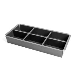 Herrajes Alk Cesta de Metal para Bastidor Óptima, Acero Grafito Robusta, 200 mm Ancho x 410 mm Fondo x 56.5 mm Alto
