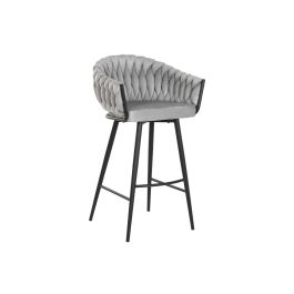 Taburete Moderno DKD Home Decor Gris Negro 53 x 101 x 58 cm Taburete Moderno DKD Home Decor Gris Negro 53 x 101 x 58 cm