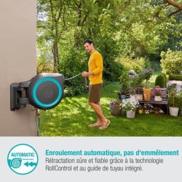 GARDENA Enrollador de manguera automático de pared RollUp XL 35 m con borde blanco GARDENA Enrollador de manguera automático de pared RollUp XL 35 m con borde blanco