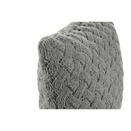 DKD Home Decor Cojín Urban Gris Claro de Poliéster 45 x 45 cm (2 Unidades) de Punto con Cremallera 420 grs