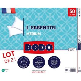 DODO Juego de 2 Almohadas Medianas - LO ESENCIAL - 50x70 cm - 100% Poliéster DODO Juego de 2 Almohadas Medianas - LO ESENCIAL - 50x70 cm - 100% Poliéster