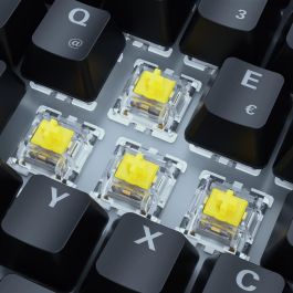 Sharkoon SKILLER SGK50 S3 Teclado Mecánico para Juego, QWERTZ DE-Layout, Switches Gateron Yellow, Retroiluminación RGB, Negro