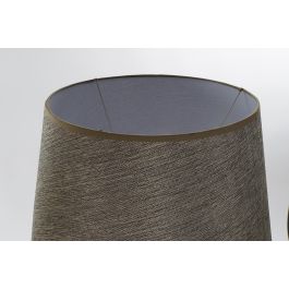 DKD Home Decor Lámpara de Pie Alpino Natural Gris 40 x 154 x 40 cm (2 Unidades) Lino E27 Pino