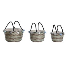 Cesta Mediterraneo DKD Home Decor Multicolor Multicolor 43 x 43 x 43 cm Set de 3 Precio: 67.50000004. SKU: S3042058