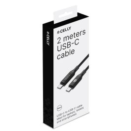 Cable USB-C Celly USBCUSBC100WLED