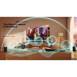 Hisense HIS6942351409078 Barra de sonido 5.1 canales 540W con Subwoofer Inalámbrico, Altavoces Traseros y Bluetooth