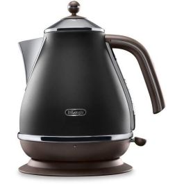 Delonghi KBOV2001.BK Hervidor de Agua Eléctrico 2000W 1.7L Negro Mate / Chocolate