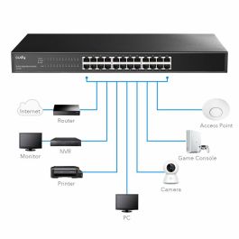 Cudy GS1024 switch Gigabit Ethernet (10/100/1000) Negro Cudy GS1024 switch Gigabit Ethernet (10/100/1000) Negro