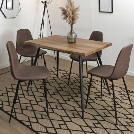 Home Deco Factory Mesa Essentiel 110x75 cm, Altura 75 cm, Patas Negras