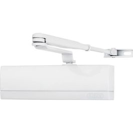 Abus AC6124 W Cierrapuertas Silencioso y Seguro, Ideal para Oficinas y Hogares, Hasta 1.10m Puertas / 80kg, Ajustable