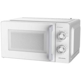 Grunkel MW-20MG Microondas de 700W, 20 Litros Capacidad, Sin Grill, Función Descongelado, 6 Niveles Potencia, Blanco