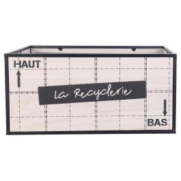 Home Deco Factory Juego 2 Cajas Madera-Metal Vallee Outlet 40x30x20 cm y 35x25x17 cm