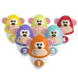 Juego de bolos animales con pelota 11x15x9 cm