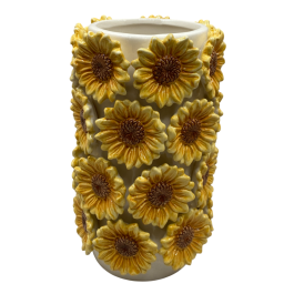 Jarron Shabby DKD Home Decor Amarillo Blanco 14 x 22 x 14 cm (4 Unidades) Precio: 91.95000056. SKU: B1EXAMARWN