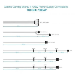 FUENTE ALIMENTACION 700W TOOQ GAMING PFC-ACTIVO 80+ 6SATA 14CM ATX LED AZUL