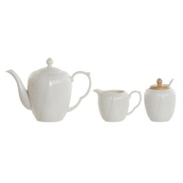 Tetera Basicos DKD Home Decor Blanco Natural 20 x 7 x 24 cm Set de 4 Tetera Basicos DKD Home Decor Blanco Natural 20 x 7 x 24 cm Set de 4