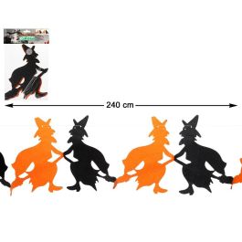 Guirnalda de Papel Brujas Halloween 300 cm Naranja - Decoración Fiesta Precio: 0.88999977. SKU: S1130224