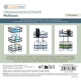 Estantería Metal Multiuso 3 Niveles Confortime - Inde (4 Unidades) Estantería Metal Multiuso 3 Niveles Confortime - Inde (4 Unidades)