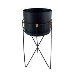 Macetero Colonial DKD Home Decor Negro Dorado 17 x 35 x 17 cm (4 Unidades) Precio: 46.49999992. SKU: B1KJ83LY2F