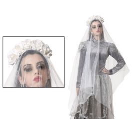 Diadema Halloween Velo Novia Blanco Rosas 129*19 Precio: 2.8900003. SKU: S1131253