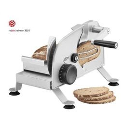 Ritter PODIO-3 Cortafiambres Manual con Hoja Dentada de 17 cm, Base Antideslizante, Acabado Plateado Metálico Ritter PODIO-3 Cortafiambres Manual con Hoja Dentada de 17 cm, Base Antideslizante, Acabado Plateado Metálico