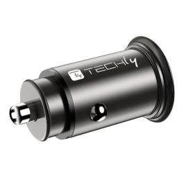 Techly Cargador de Coche USB Dual QC 3.0 USB-A y USB-C PD 20W, 38W Carga Rápida para dos Dispositivos, Mini Metálico Negro Techly Cargador de Coche USB Dual QC 3.0 USB-A y USB-C PD 20W, 38W Carga Rápida para dos Dispositivos, Mini Metálico Negro