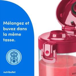 NutriBullet NBP003MA Licuadora Portátil, 70W, 0.475L, Magenta, 1 Botella Incluida