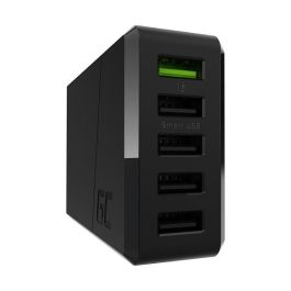 Green Cell Cargador 5 Puertos USB 52W CHARGC05 | Quick Charge 3.0 y PD | 12V | Negro | Alimentación AC 100-240V