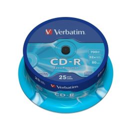 Cd-R Verbatim Capacidad 700Mb Velocidad 52X 80 Min Tarrina De 25 Unidades Precio: 9.5000004. SKU: B1HECNYSFE