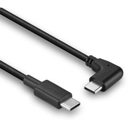 LINDY Cable USB 2.0 Tipo C, 90° Angular, 1m, USB C Macho a USB C Macho, Negro