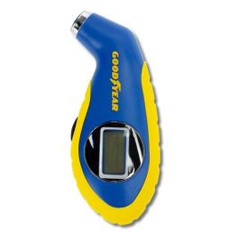 Goodyear GOD0001 Manómetro Digital de Presión de Neumáticos Corto, Rango 0-100 PSI y 0-7 BAR