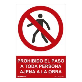 Normaluz Cartel "Prohibido el paso a toda persona ajena a la obra" PVC 0,7mm 30x40cm