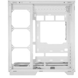 Mars Gaming MC3GFW Caja Torre Gaming Blanca Triple Cristal Templado 2 Ventiladores ARGB Montaje Vertical GPU ATX USB-C