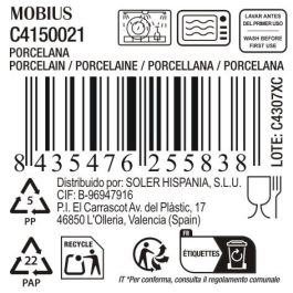 La Mediterranea Plato Postre Mobius 20.5 cm (18 Unidades)