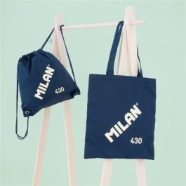 Bolsa Con Asas Milan Tote Bag Serie 1918 Color Azul Marino 380x410 mm