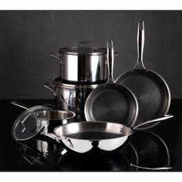 Masterpro Sarten de acero inoxidable Hi-Tech 3 Ø20 cm Bgmp-1630, antiadherente, inducción, gas, vitrocerámica