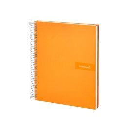 Cuaderno Espiral Liderpapel A4 Micro Crafty Tapa Forrada 120H 90 gr Cuadro 5 mm 5 Bandas 4 Colores Color Naranja