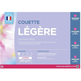 Blanreve Edredón Ligero de Microfibra - 240 x 260 cm - Blanco