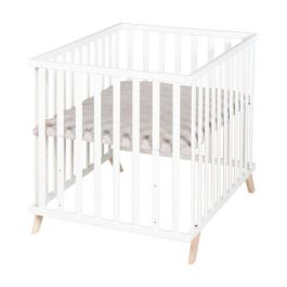 Roba Parque Infantil 75x100 cm Gris 'Lil Planet' ROB4005317333557 - Madera Lacada en Blanco con Alfombra de Juegos