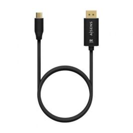 AISENS - CABLE CONVERSOR ALUMINIO USB-C A DISPLAYPORT 8K@60HZ, USB-C/M-DP/M, NEGRO, 0.8M AISENS - CABLE CONVERSOR ALUMINIO USB-C A DISPLAYPORT 8K@60HZ, USB-C/M-DP/M, NEGRO, 0.8M