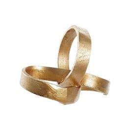 DKD Home Decor Decoración Glam Abstracta de Resina Dorada 16 x 18 x 24 cm