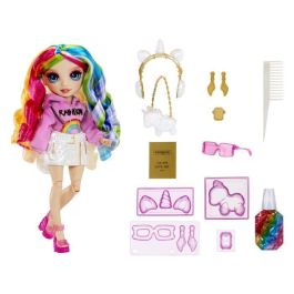 Muñeca rainbow high crystal fashion doll- amaya 30 cm. con 5 accesorios y un anillo para ti