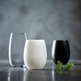 Chef & Sommelier Vasos Altos Krysta Primary Black Negro 36 cL - Juego de 6, Brillo Excepcional, Extra Resistente, Apto Lavavajillas