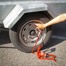 Precision Steel AUC3221325520036 Bomba de Pie Manual de Acero de Precisión, Herramienta para Inflado con Presión Máxima de 3 Bares