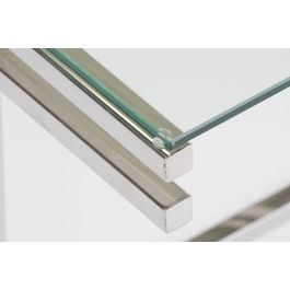 DKD Home Decor Mesa Centro Chic Plateado Cristal 60 x 45 x 120 cm