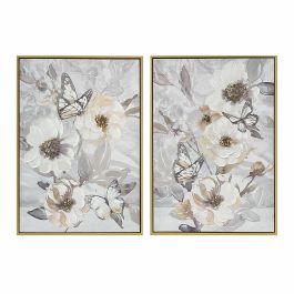 Cuadro DKD Home Decor Flores (50 x 3,5 x 70 cm) (2 Unidades) Precio: 53.78999945. SKU: B1D9WCWJQS