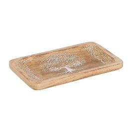 S/2 Bandejas Blanco-Natural 25 X 15 X 2,50 cm