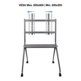 TooQ FS20205M-B Soporte de Suelo con Ruedas para TV 50-86" hasta 120kg, Aluminio/Acero Gris, Bandeja, Gestión de Cables TooQ FS20205M-B Soporte de Suelo con Ruedas para TV 50-86" hasta 120kg, Aluminio/Acero Gris, Bandeja, Gestión de Cables