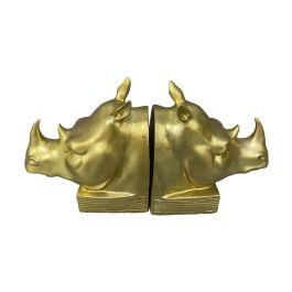 DKD Home Decor Sujetalibros Colonial Dorado de Resina - Colección Jungle, Set de 2, 7.5 x 14.5 x 15 cm Precio: 9.16938. SKU: B1DAGS937Z